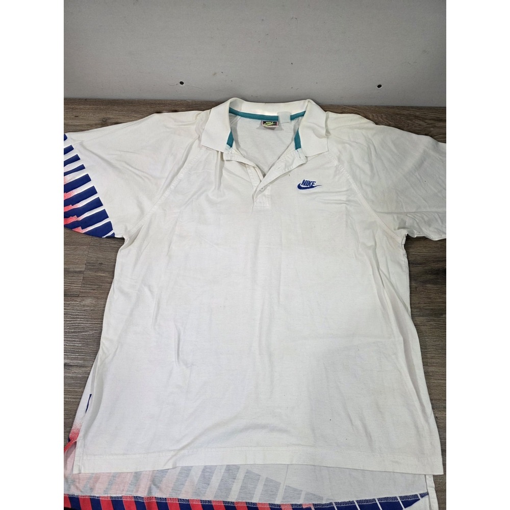 Vintage Nike Challenge Court Polo Shirt Men's Large Tennis Neon